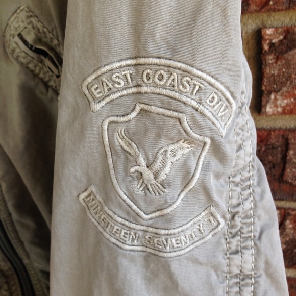 AMERICAN Eagle Military Hooded Jacket Size XLarge - Picture 4 of 9